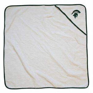 Michigan State Spartans Baby White Hooded Towel NWT 27"X29"